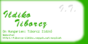 ildiko tiborcz business card