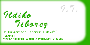 ildiko tiborcz business card